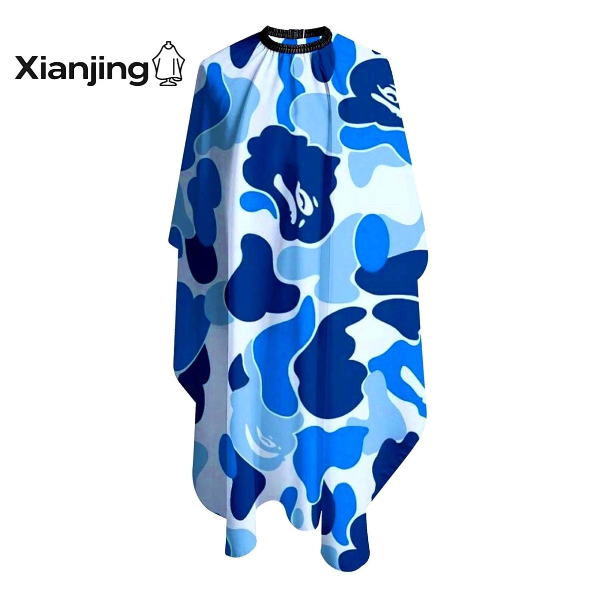 Xianjing Adult Barber Cape,Camo Camouflage One Size, Blue