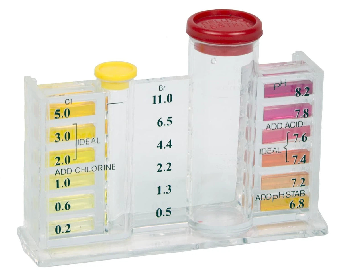 Poolmaster 5-Way Pool and Spa Water Test Kit with Case, Small, Neutral