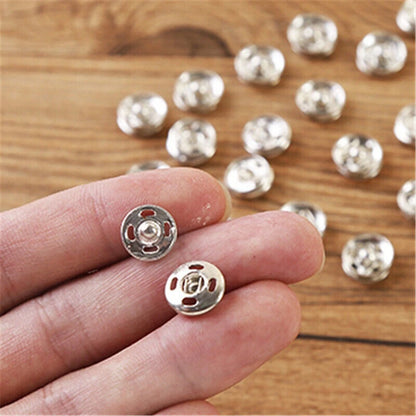 20Pcs 1.3cm Diameter High Hardness Stainless Snap Buttons For Sewing Clothing