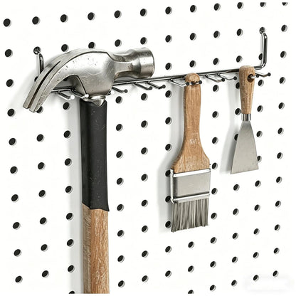 FRIMOONY Pegboard Hooks Assortment with Bins, Peg Locks, for Silver