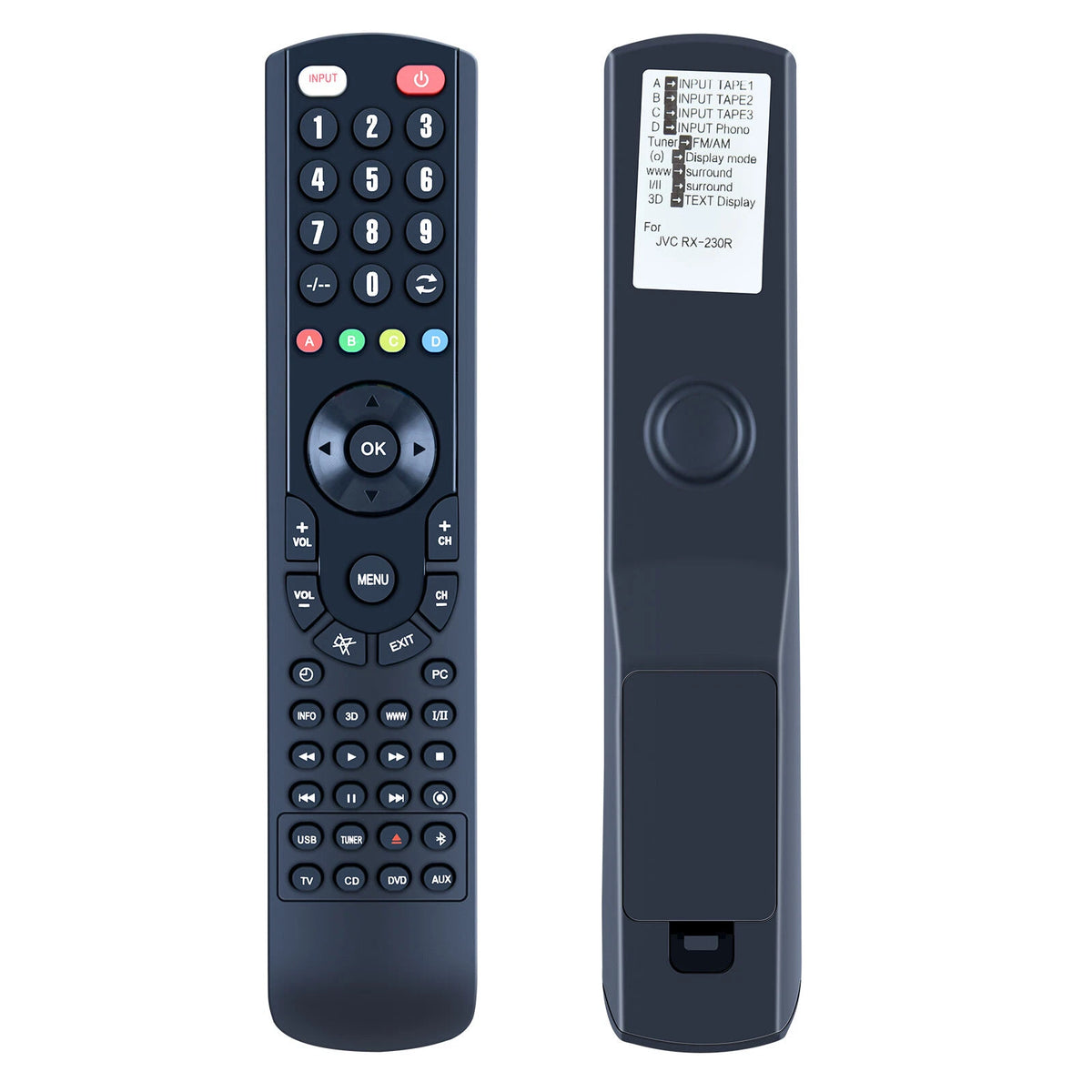 Replacement Remote Control RM-SR230RU For JVC AM/FM Stereo Receiver RX-230R