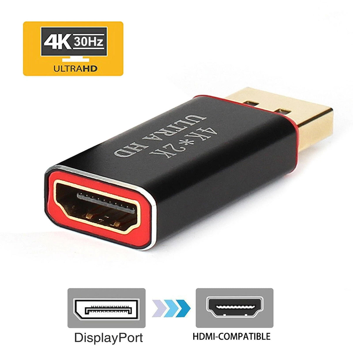 2* High Speed Active 4K DP Display Port To HDMI Adapter DisplayPort AV Adapter.