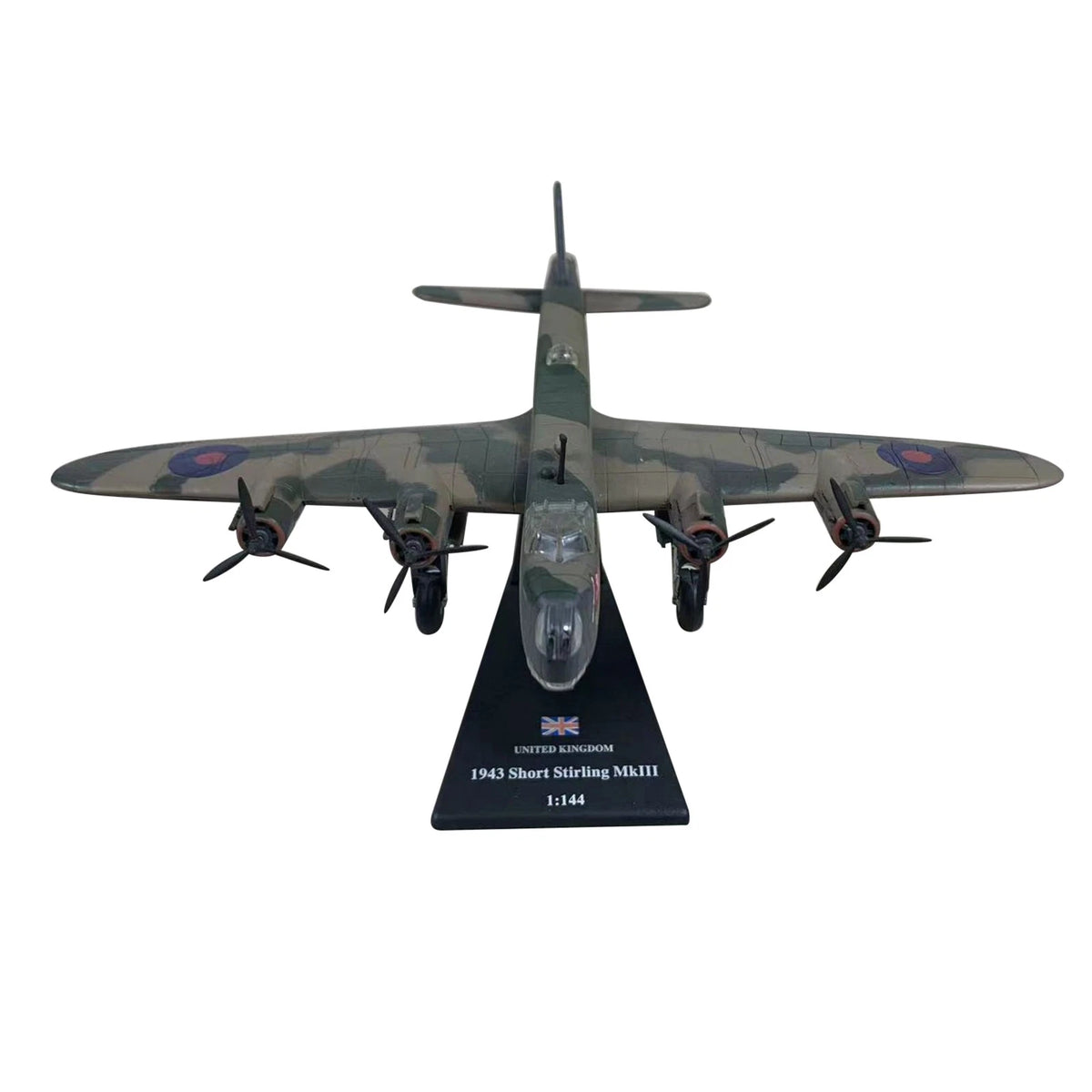 1/144 Diecast Alloy WWII Short Sterling MK.lll Bomber Model Display Ornament