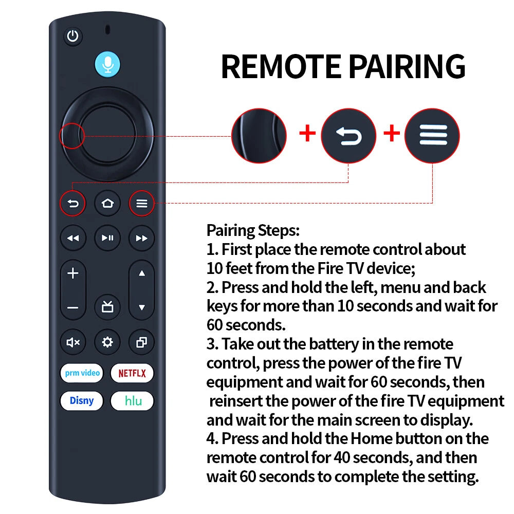 Voice Remote Control For Toshiba 4K UHD Smart Fire TV 43C350KU 50C350KU 55C350KU
