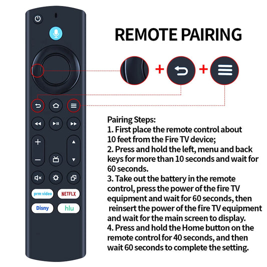 Voice Remote Control For Toshiba 4K UHD Smart Fire TV 43C350KU 50C350KU 55C350KU