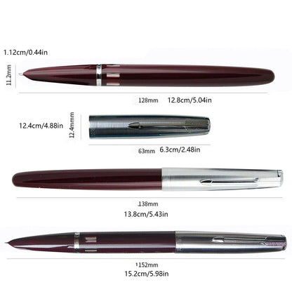 Classic Wing Sung 601 Steel Cap Vacumatic Fountain Pen F Nib 0.5mm Ink Pen