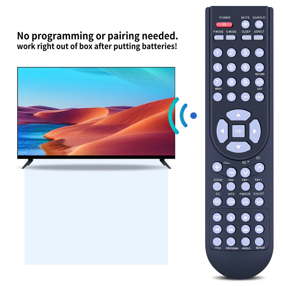 Remote Control For Proscan PLED2435A-B PLCD1526A PLED3792A PLED1962A PLED2402A