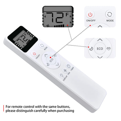 Remote Control For EQK Emerson Quiet Kool Window Air Conditioner EARC12RE1