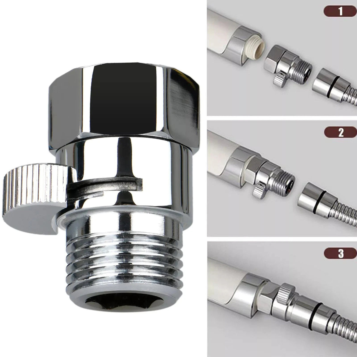 Heat-Resistance Flow Quick Control Shut-OFF Valve Water Saving Adapter
