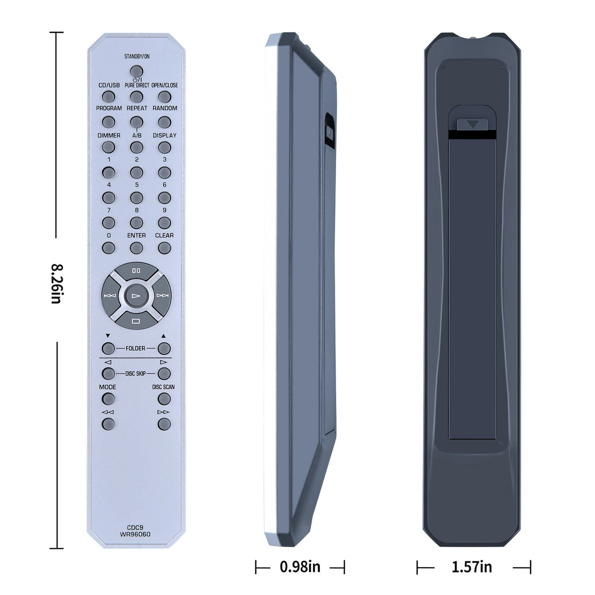 WR96060 Remote Control For Yamaha CD Player CDC9 CDC600