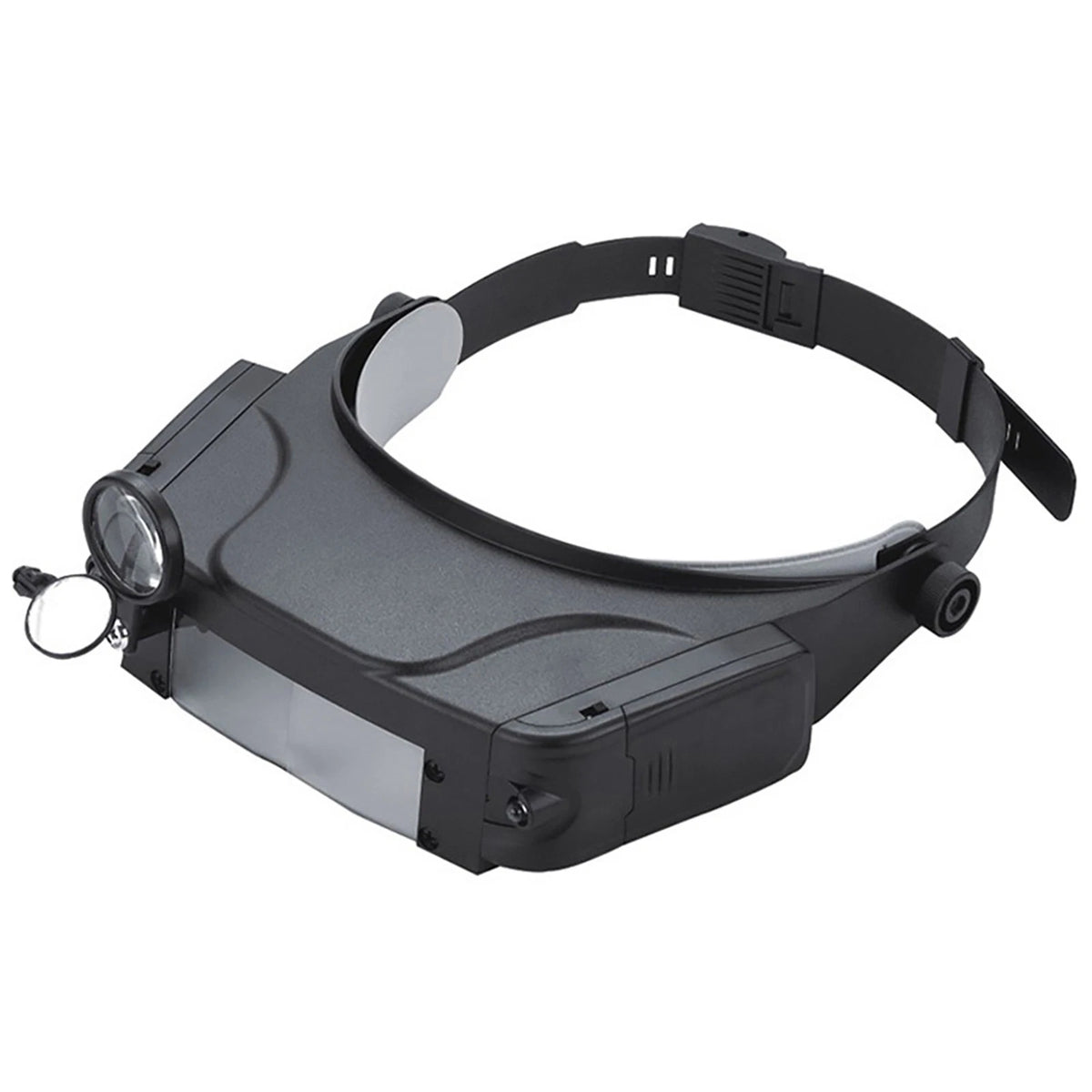 1.5X 3X 9.5X 11X LED Jeweler Head Magnifier Illuminated Visor Glasses 3 Lens