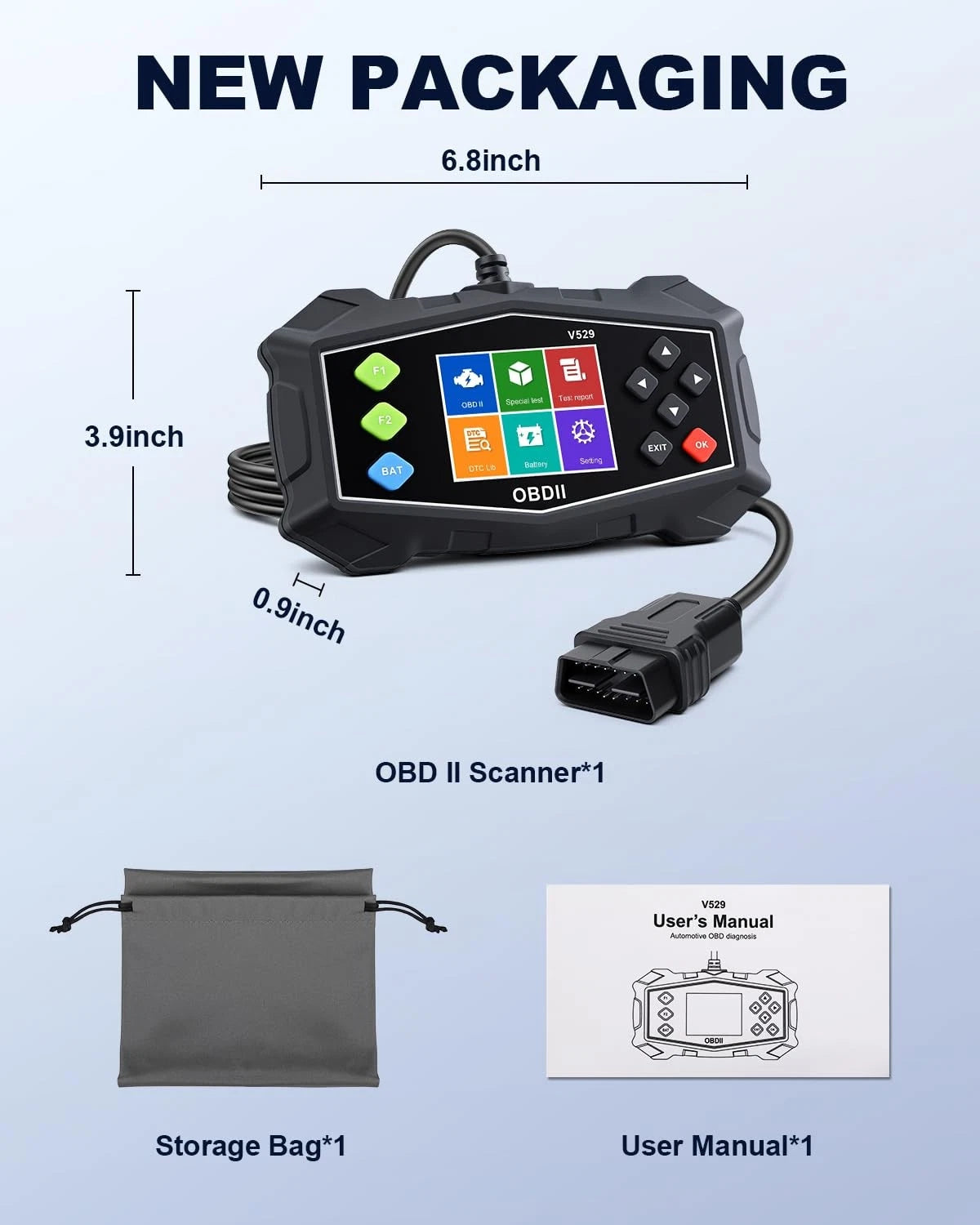 OBD2 Scanner Diagnostic Tool, ZEXMTE Professional with Data...