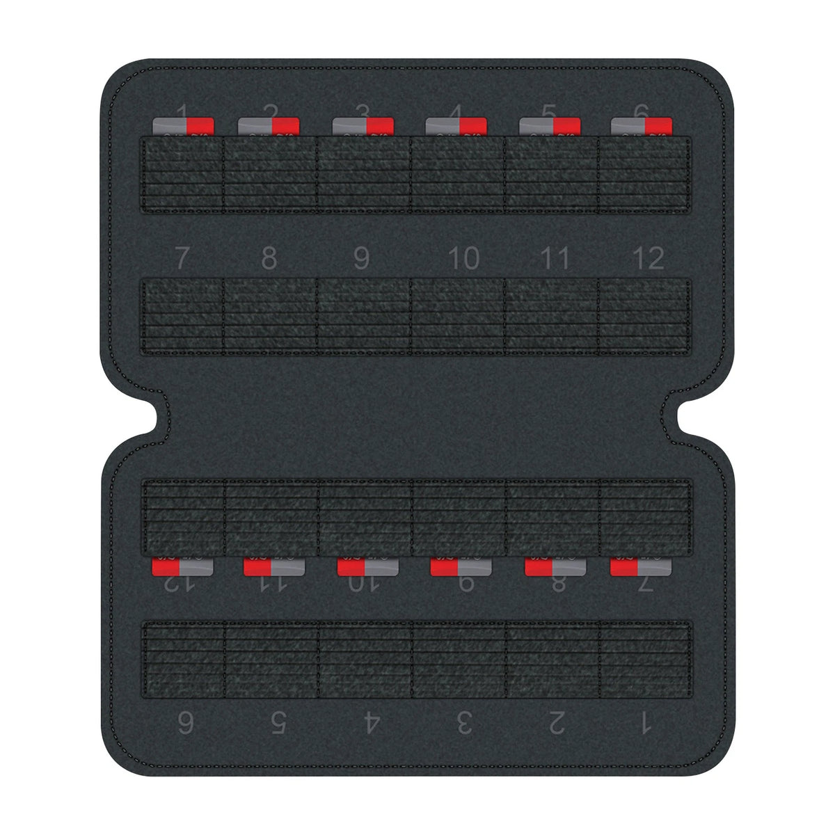 24-Slot Game TF Card Holder Storage Bag Case Cartridge Organizer for Steam Deck