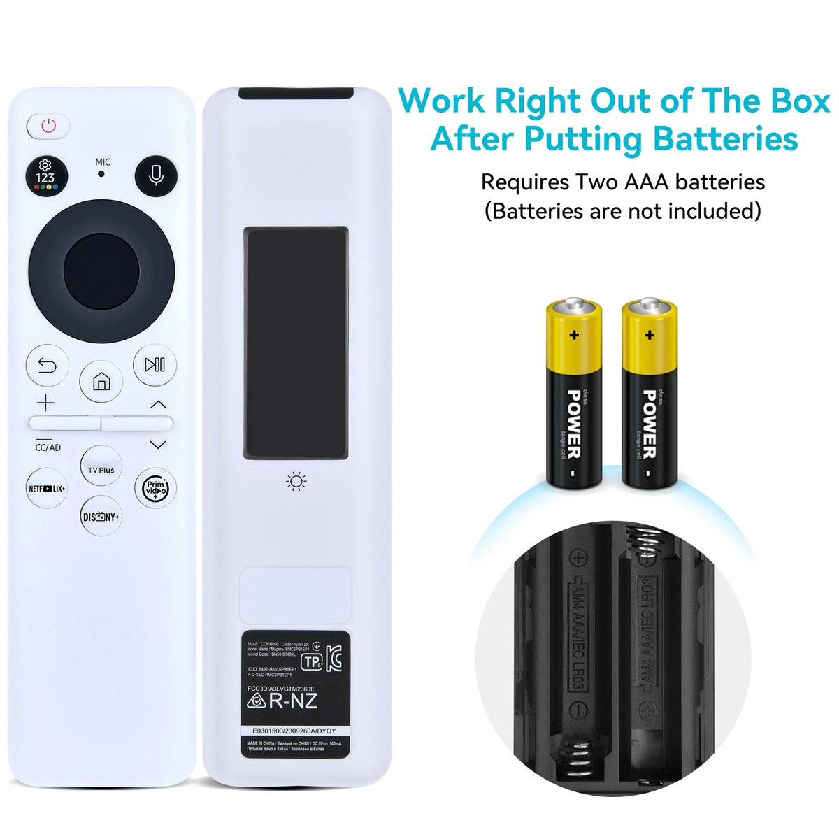 BN59-01439L Solar Voice Remote Control for Samsung Smart TV QN75LS03BSFXZA