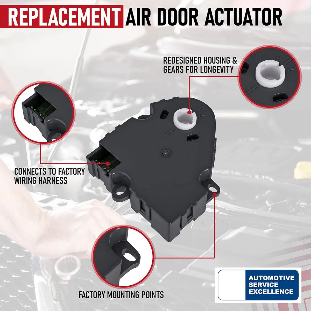 For Cadillac Escalade ESV EXT HVAC Air Vent Blend Door Actuator Replacement