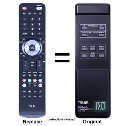 Replacement Remote Control For Yamaha RS-K3 RS-KW5 KX-300 KX-330 KX-650