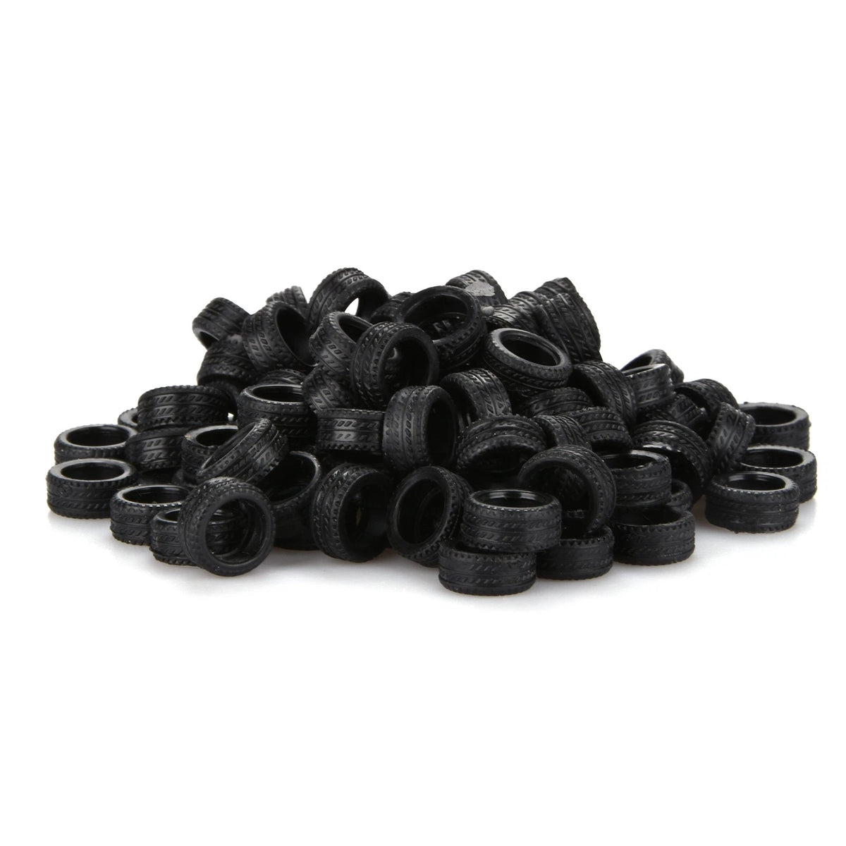 100Pcs 1:64 Rubber Tire Diorama Diorama Display Model Scene Accessories Toy
