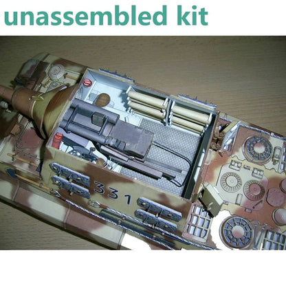 1/25 Paper Jagdtiger Heavy Tank Destroyer Tank Model Unassembled Collection Kit