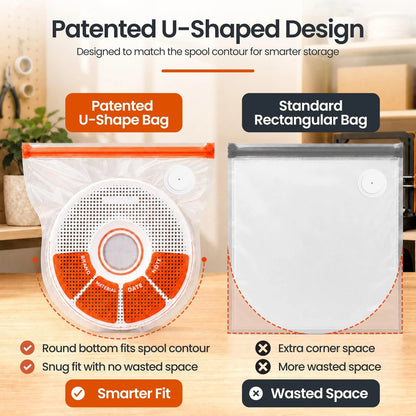 20 PCS U-Shaped 3D Filament Storage Bags Kit, Printer Accessories for...