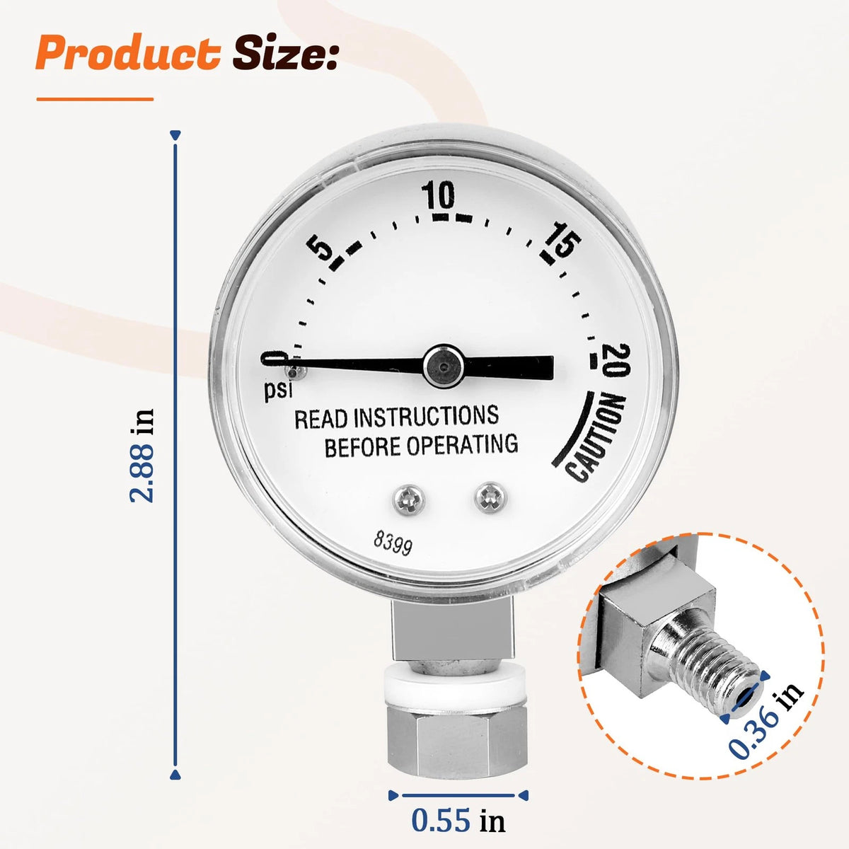 85772 Pressure Canner Steam Gauge,Presto Cooker Standard, White