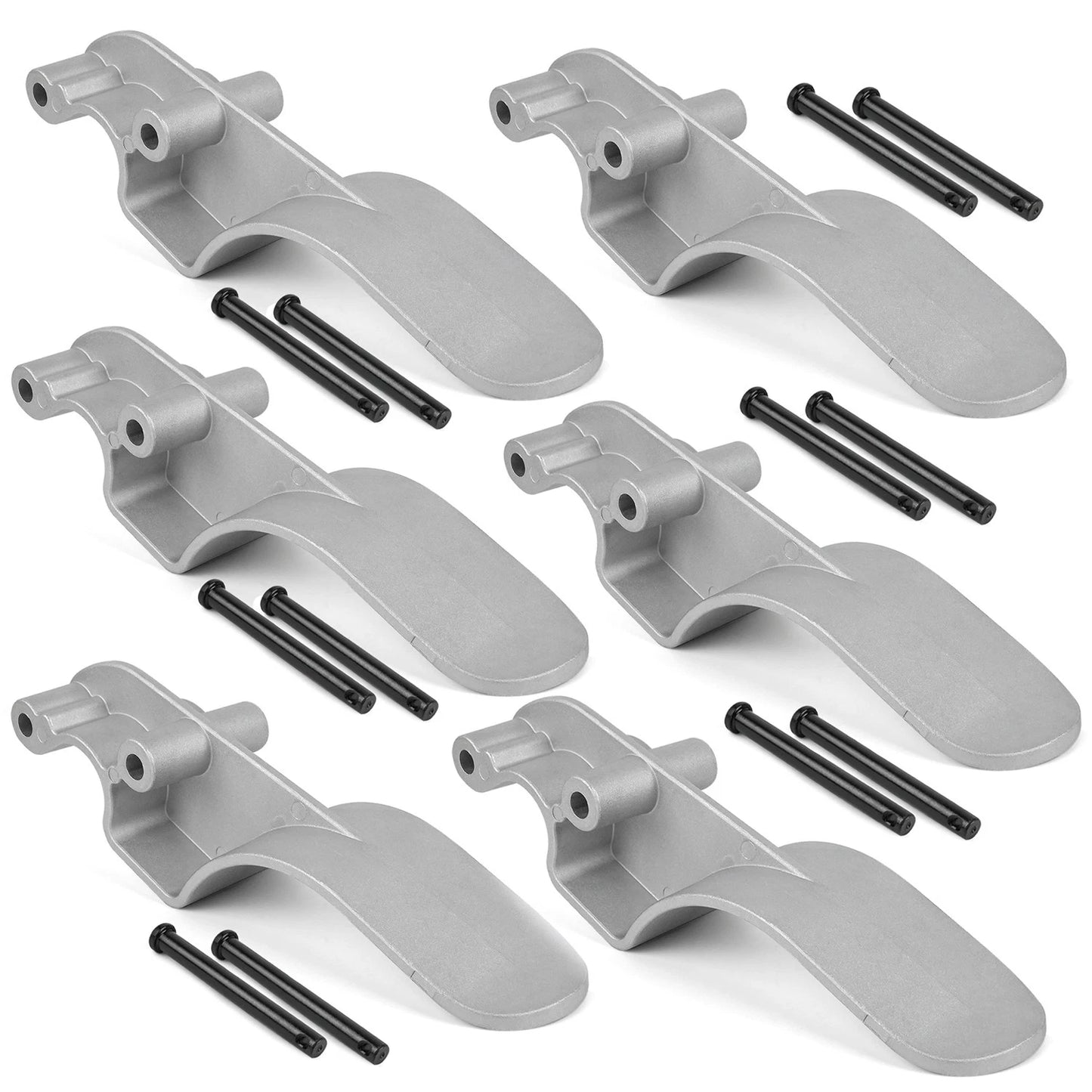 Easy-Off Aluminum (Cast) Tarp Stop w/Clevis Pins -6 Tarp Stops - 12 Pins 1705775
