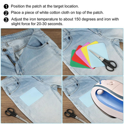 PATIKIL Fabric Iron-on Patches, 15Pcs 5x4 Inch Inside & Outside Strong Red
