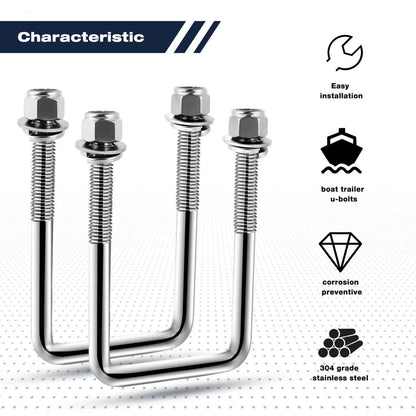 KATUNA 4Pack 1/2" x 2-1/16"x 4-3/4" SS-D-1/2xW 2-1/16" xL 4-3/4, Bright
