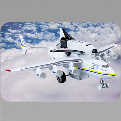 1/400 An-225 Mriya Plane w/Buran Orbiter Model Sound Light Pull Back O