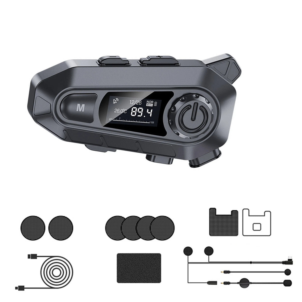 Bluetooth 5.4 Motorcycle Helmet Headset for Bike Helmet with Communication