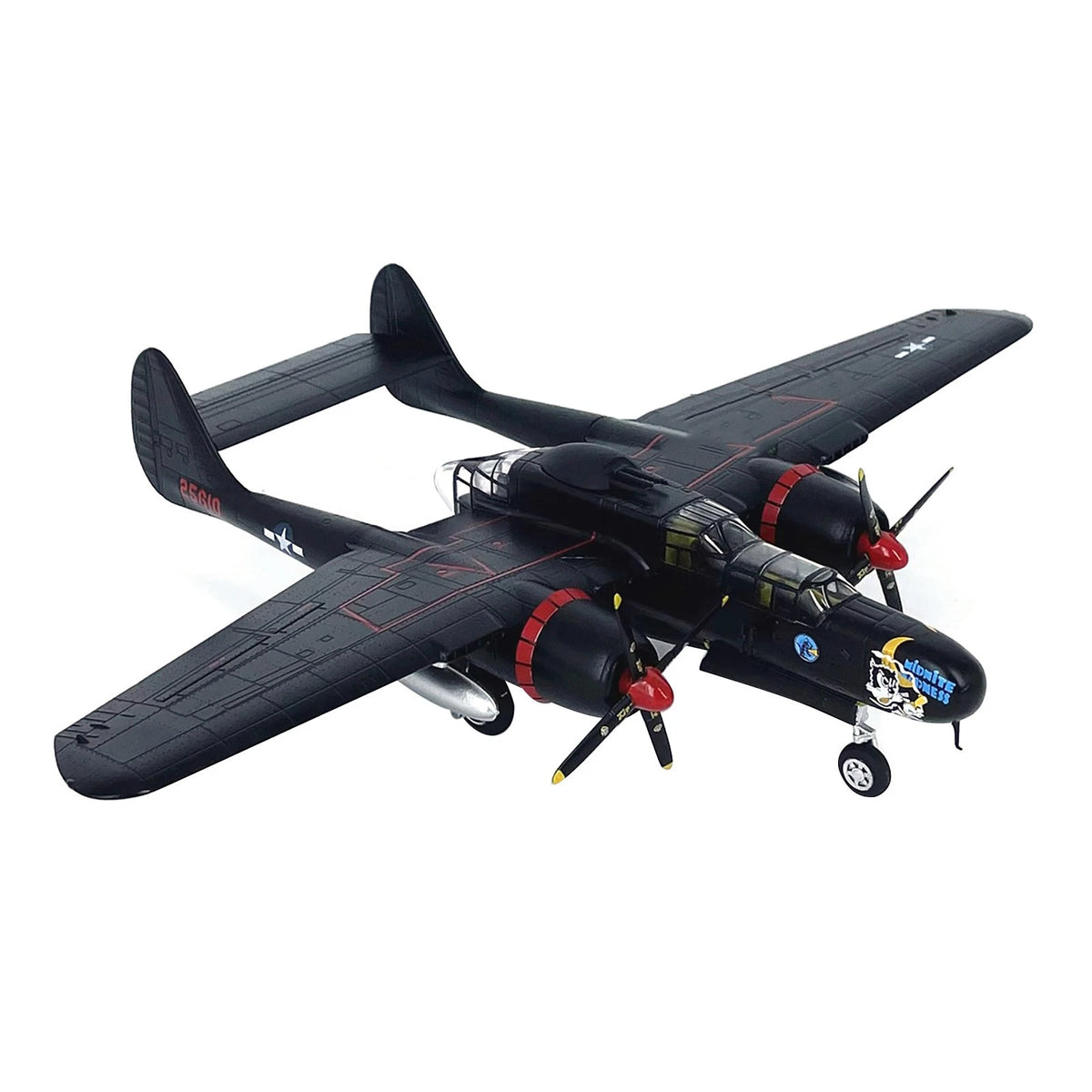 1/72 Scale WWII USA Air Force P-61B Black Widow Fighter Finished Model Gift