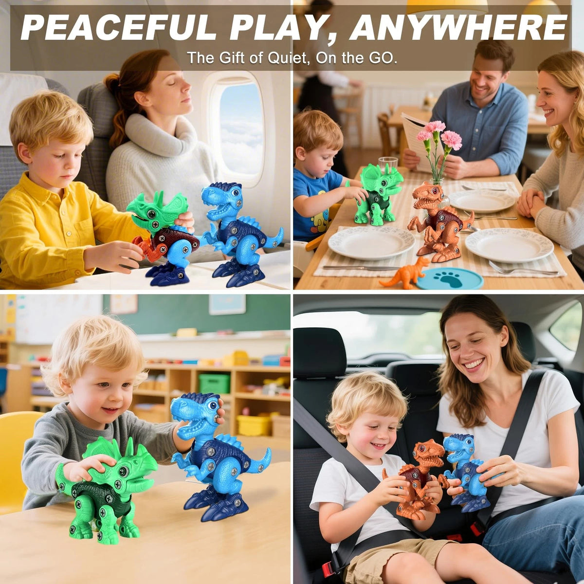 Laradola Dinosaur Toys for 3 4 5 6 7 8 Year Old Boys, Medium, Deluxe Green