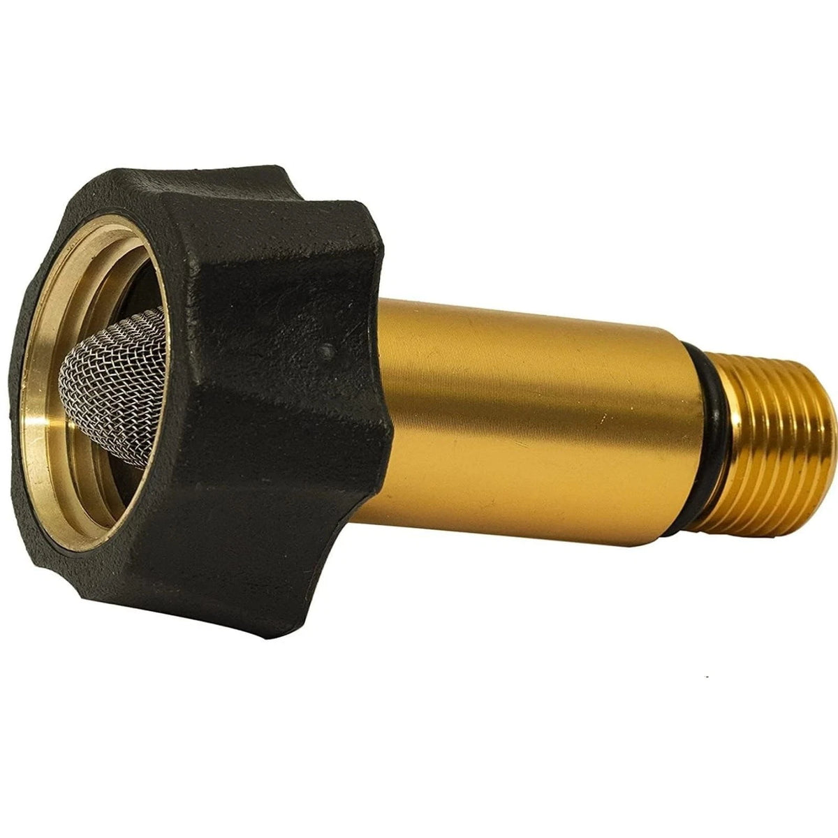 1 Pcs 7110166 Pressure Washer Pump Parts Water Inlet 3/8" and "3/4, Gold