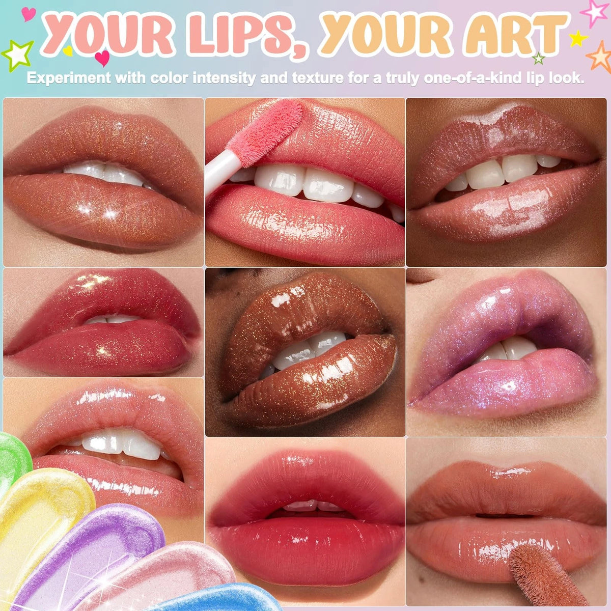 Jcoos Lip Gloss Making Kit, Fun Kit 0.62 Fl Oz (Pack of 66), Purple
