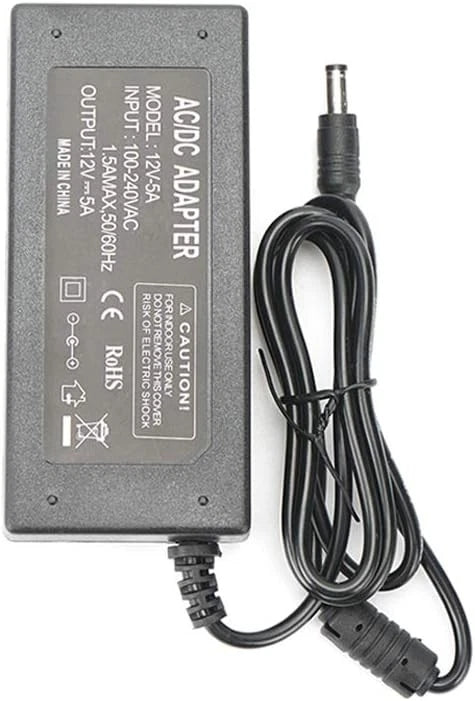 12V 5A Power Supply Adapter, AC100-240V to DC12V Converter Transformer