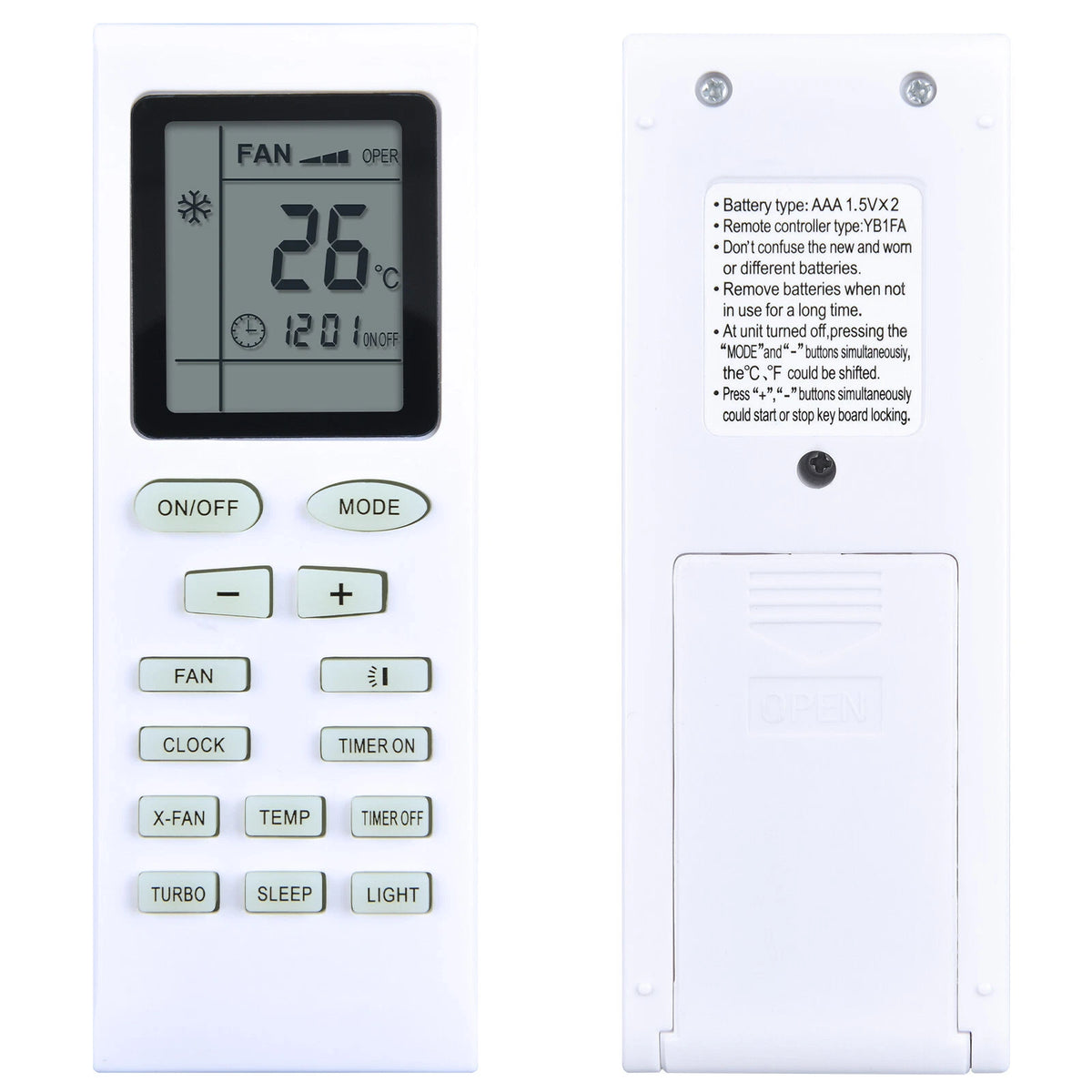 YB1FA For GREE AC Air Condition Replacement Remote Control
