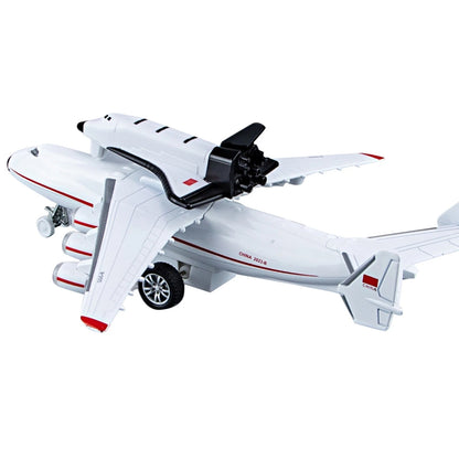 1/400 An225 Mriya Plane w/Buran Orbiter Model Sound Light Pull Back Gift,