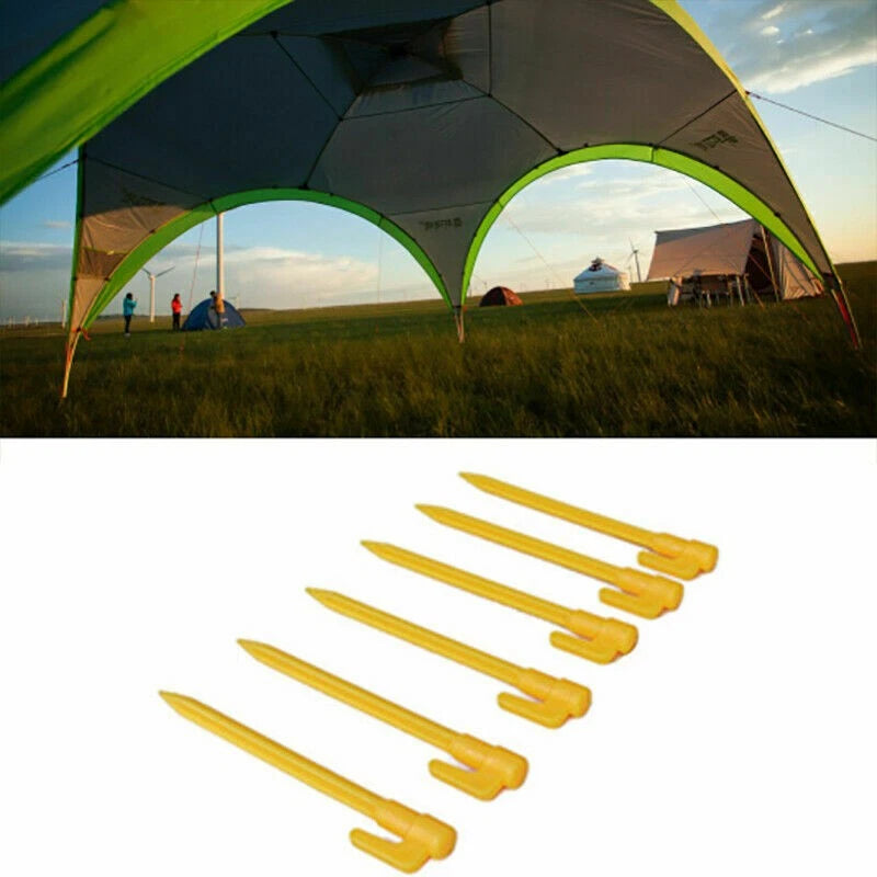 10Pcs Tent Ground Stakes Pegs Camping Soil Patio Gardening Heavy Duty Stake F