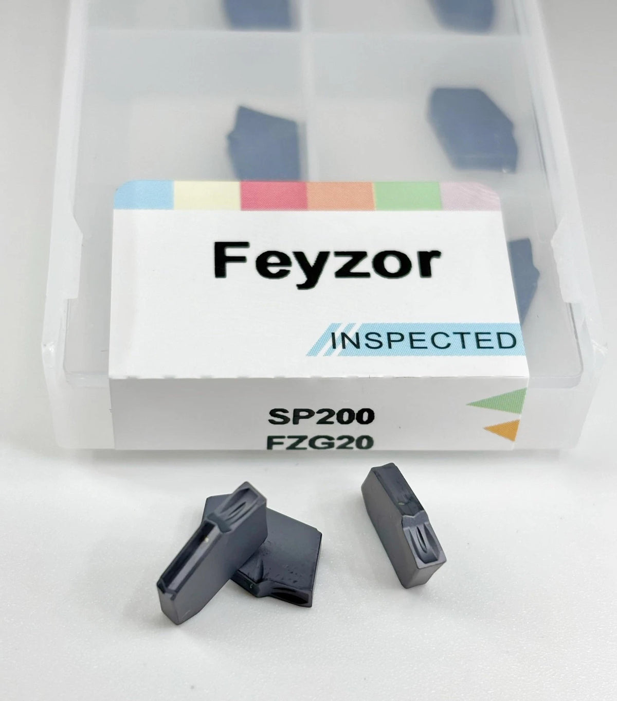 GTN-2 SP200 Carbide Grooving Inserts for CNC Lathe, PVD Black, 10pcs