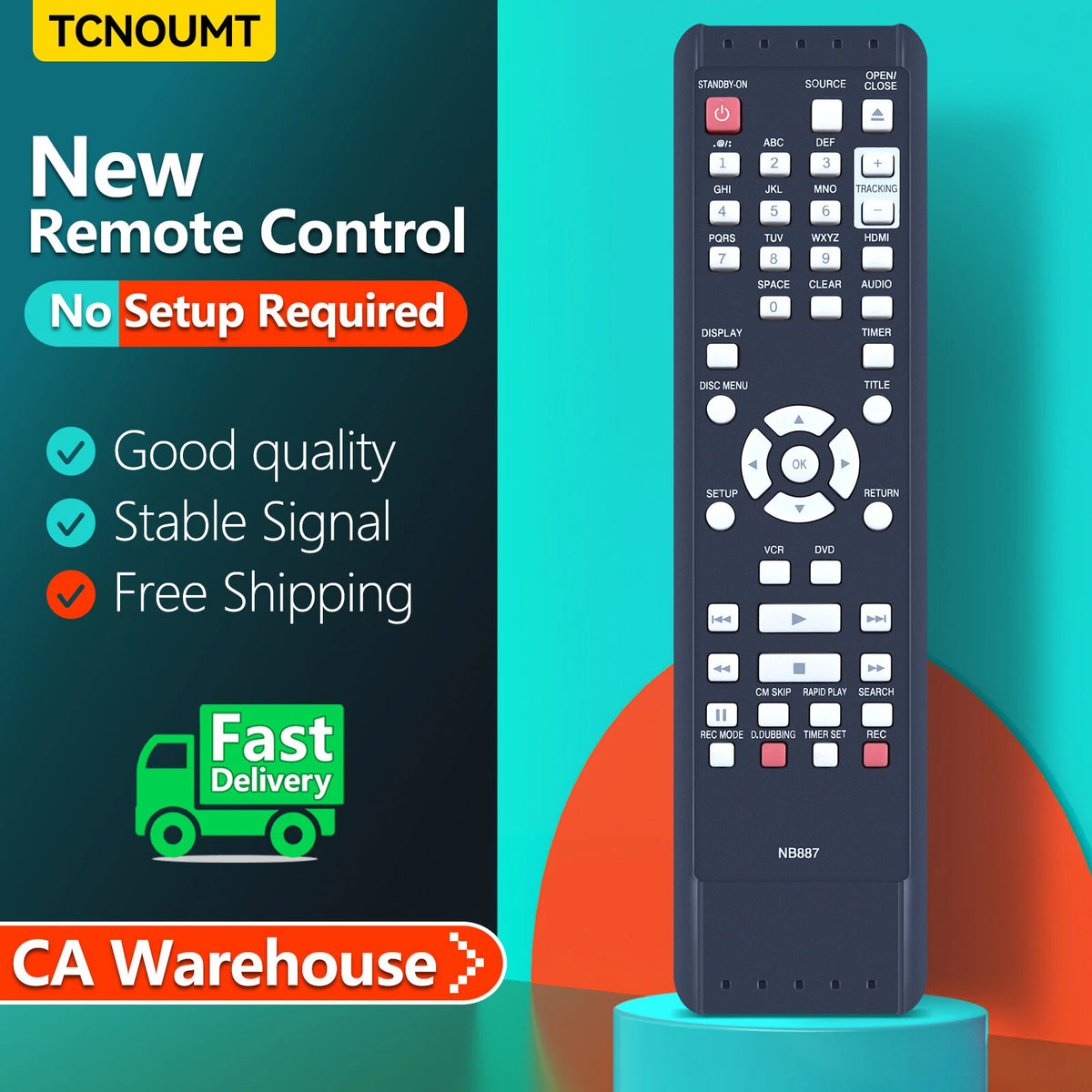 NB887 NB887UD For Magnavox DVD/VCR Combo Replace Remote ZV427MG9A ZV427MG9