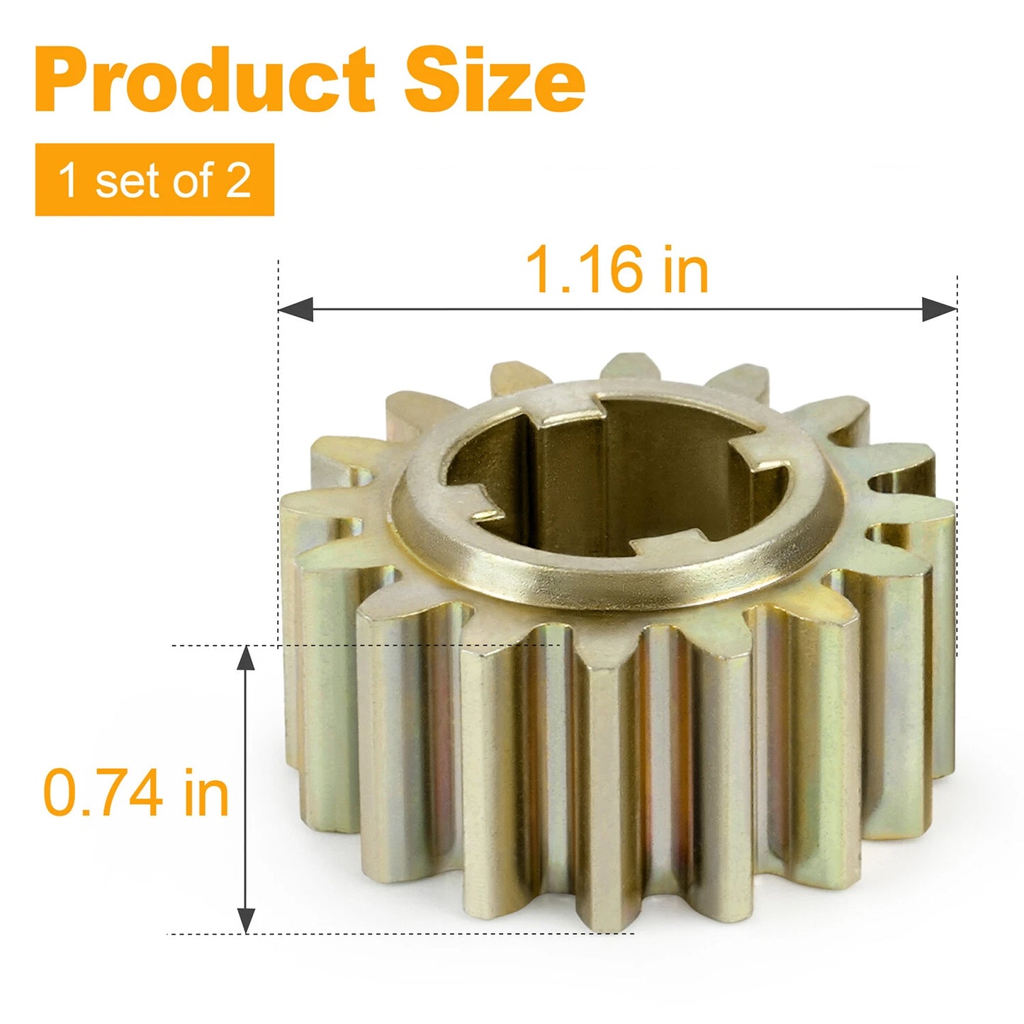 2PCS 16 Tooth Spur Gear For Lippert Schwintek In-Wall Slide-Out 238893