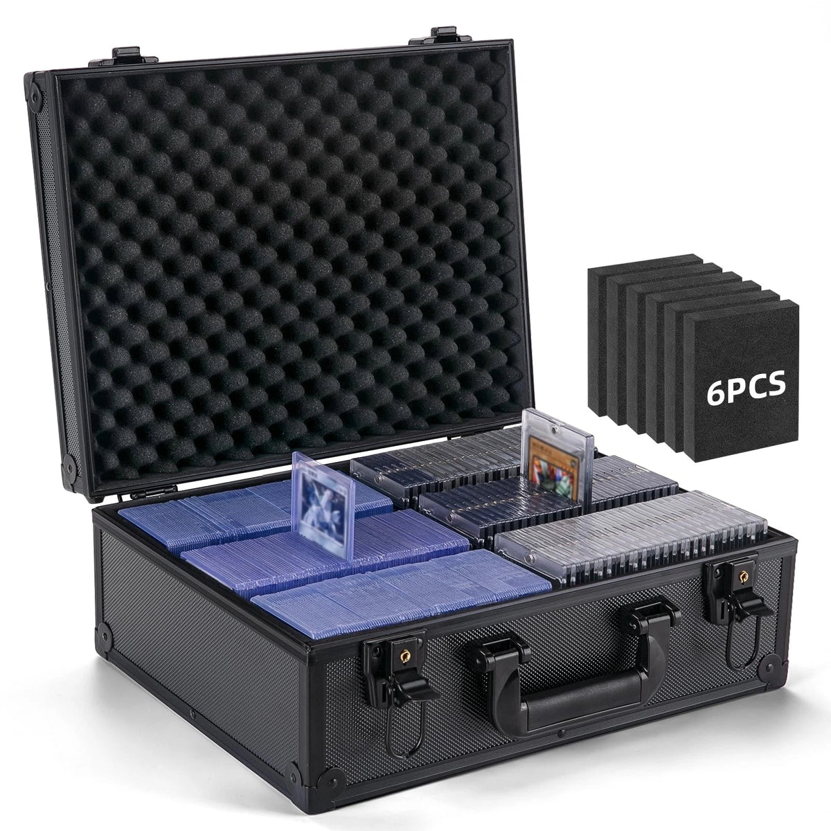 Trading Card Storage Box for 3" X 4" 35pt Toploaders 600+, Sturdy XL, Black