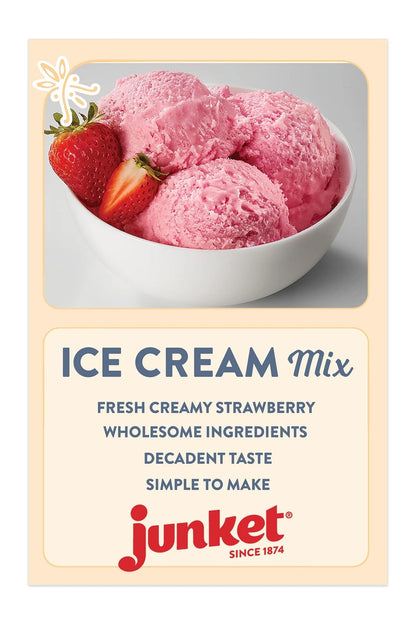Junket Strawberry Ice Cream Mix: Makes 2 Quarts Old 4.0 Ounce (Pack of 2)