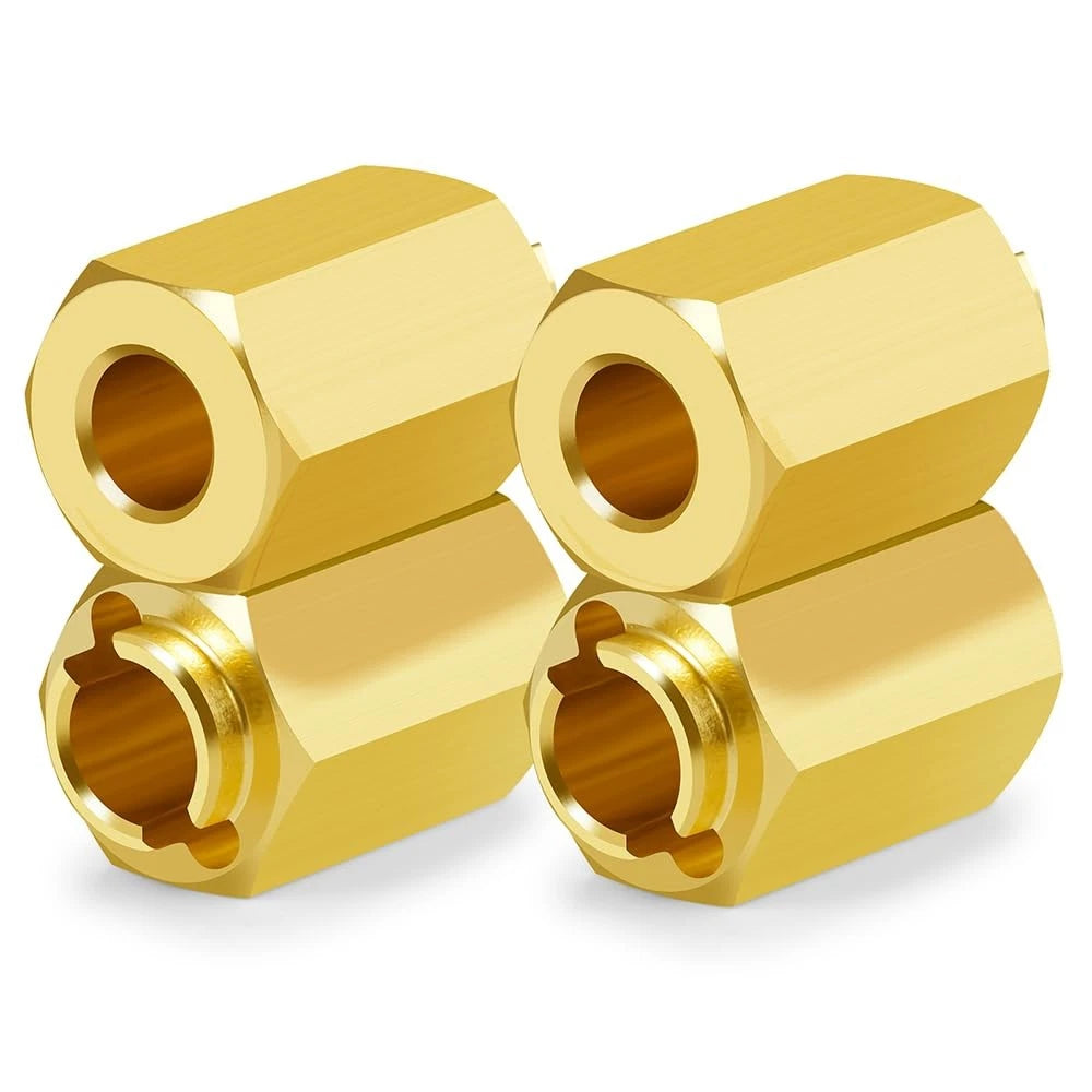 MOHERO 4Pcs 15g Brass Wheel Hubs 10mm Extenders Hex Adaptor for 1/18 RC...