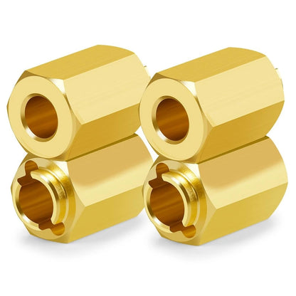 MOHERO 4Pcs 15g Brass Wheel Hubs 10mm Extenders Hex Adaptor for 1/18 RC...