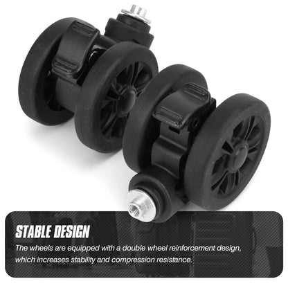 Volein Luggage Replacement Wheels with Brake System, 360 2.17 inches, Silver