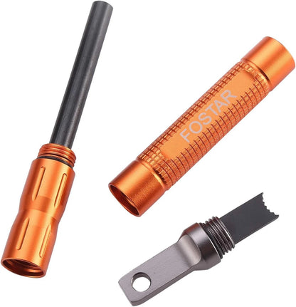 FOSTAR 2PCS Upgrade Ferro Rod Fire Starter，Replaceable Flint Steel Rod,...