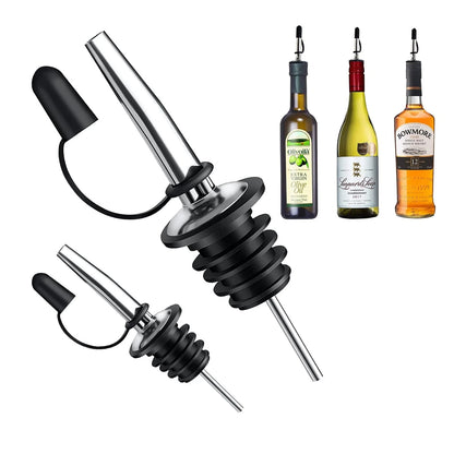 Pafusen 12 Pack Liquor Pour Spout With Dust Caps - Bottle Pourers for Silver