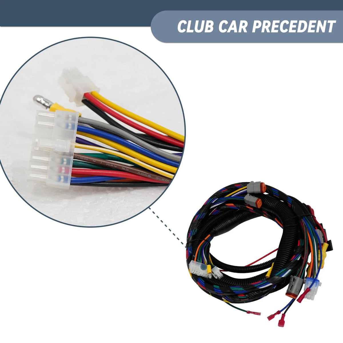 Golf Cart Wiring Harness for Club Car Precedent Gray Controller #1515-5201,...