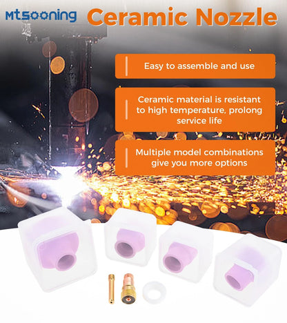 Mtsooning Ceramic Welding Cup Set, #12#14#16#24 Tig Cups,Alumina...