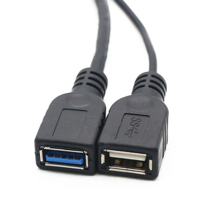 USB 3.0 1 To 2 Data Cable Male to Female Extension Charging Adapter Converter